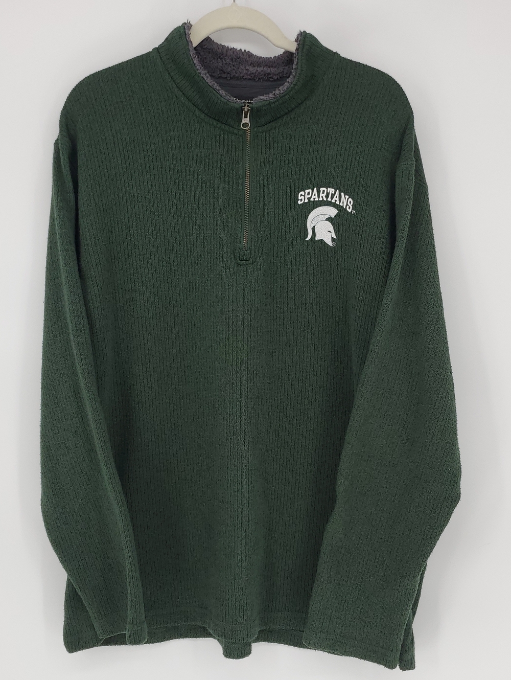 Champion Dark Green Spartans Half-Zip Pullover
